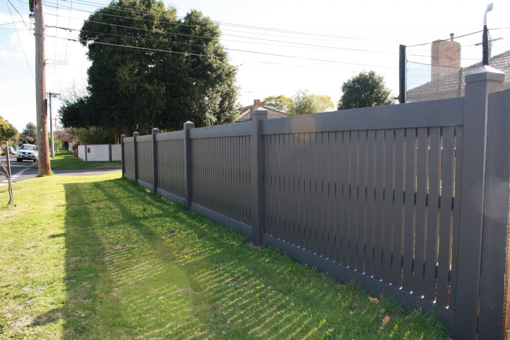 Cypress Picket fence with Gabled Lipped Capping and concealed posts